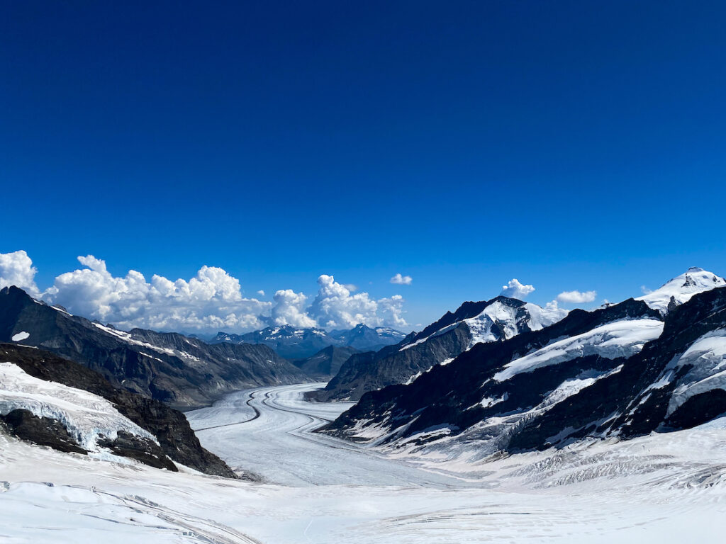 Aletsch Glacier, the largest glacier in the Alps. 