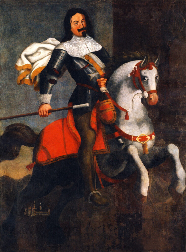 Painting from 1672 of Kaspar Stockalper, the head of Brig Simplon in the 17th century. Photo from the archive of the Stockalper-Museum