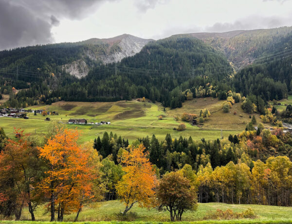 Autumn in the region of Brig Simplon in Switzerland.